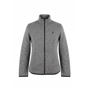 Nautica Kids Boys Full Zip Fleece Jacket Heather Grey, Size S 8, NWT